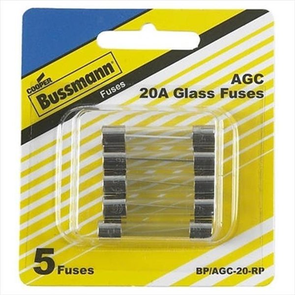 Eaton Bussmann UL Class Fuse, AGC Series, Fast-Acting, 20A B6P-BPAGC20RP